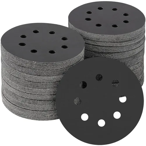 Miniatura 53 de 165 piezas, discos de lija de 5 pulgadas redondos, papel de lija de gancho y bucle para lijadora orbital aleatoria, grano 40 60 80 120 150 240 320
