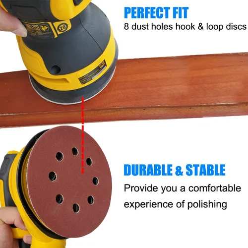 Miniatura 4 de Reemplazo de almohadilla de respaldo de 5 pulgadas compatible con discos de lijado de gancho y bucle orbital DeWalt para piezas DeWalt D26453