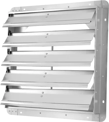 Miniatura 9 de iPower Rejilla de ventilación automática de aluminio cuadrado de 14 pulgadas, color plateado