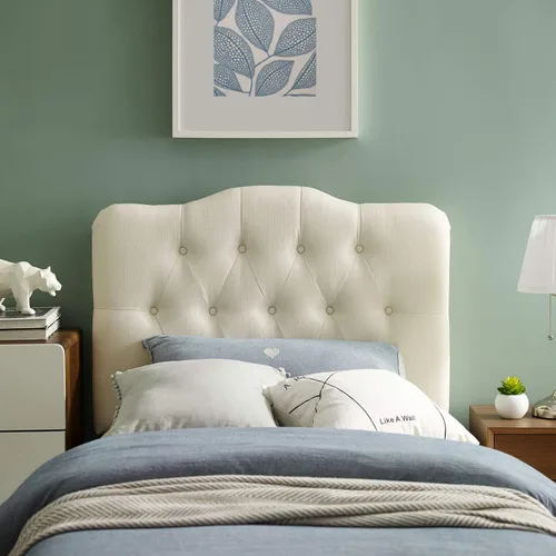 Miniatura 19 de LexMod Annabel cabecera de cama de vinilo Beige