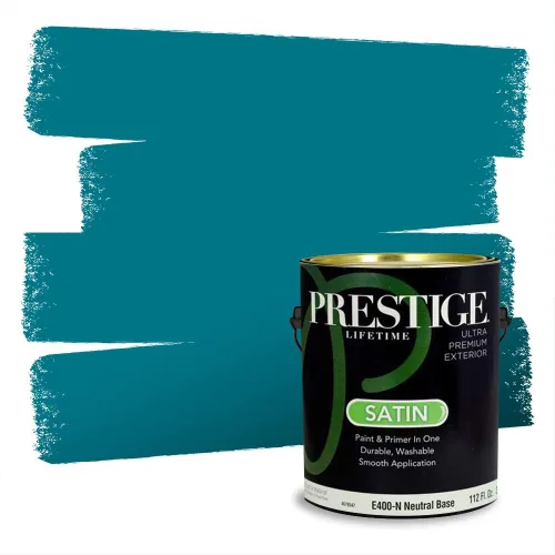 Miniatura 162 de Pintura Exterior + imprimación PRESTIGE, todo-en-uno, 1 galón, acabado mate, color comparable al Valspar* Royal Gray* VS151-Gris real