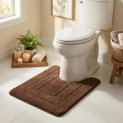 Miniatura 129 de GRANNY SAYS Alfombras de baño antideslizantes, lavables, extra suaves y absorbentes de agua para baño, alfombra de baño peluda de felpa, alfombra