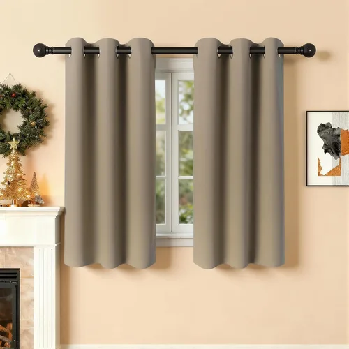 Miniatura 49 de Cortinas de oscurecimiento de habitación de 45 pulgadas de largo para dormitorio y sala de estar, cortinas térmicas aislantes con ojales