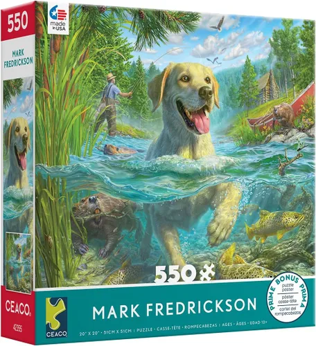 Miniatura 3 de Ceaco - Mark Fredrickson - Lets Fish! - Rompecabezas de 550 piezas