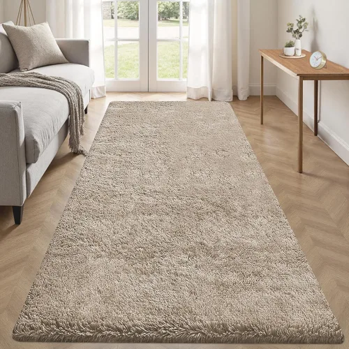 Miniatura 24 de Alfombra de pasillo 2x6 para dormitorio: Alfombras suaves de pelo largo lavables, pequeña alfombra de interior de felpa difusa para pasillo, junto a