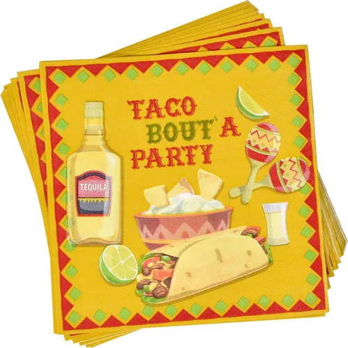 Miniatura 5 de Gift Boutique - El juego de fiesta de tacos sirve 24, incluye platos llanos de 9 pulgadas, platos de postre de 7 pulgadas, tazas de 9 onzas