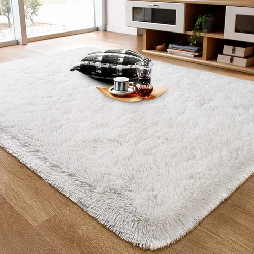 Miniatura 41 de Ompaa Alfombra esponjosa, alfombra mullida súper suave para dormitorio, sala de estar, alfombra grande de felpa de 6 x 9 pies, alfombra de pelo