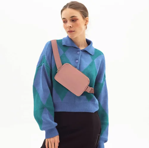 Miniatura 12 de Riñonera cruzada para mujeres y hombres, bolsa para cinturón para senderismo con correa ajustable, riñonera para correr, entrenamiento, deportes