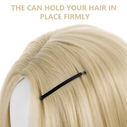 Miniatura 2 de COHEALI 50 horquillas negras para el cabello, pinzas de metal de 2.36 pulgadas a granel, horquillas antideslizantes profesionales para mujeres