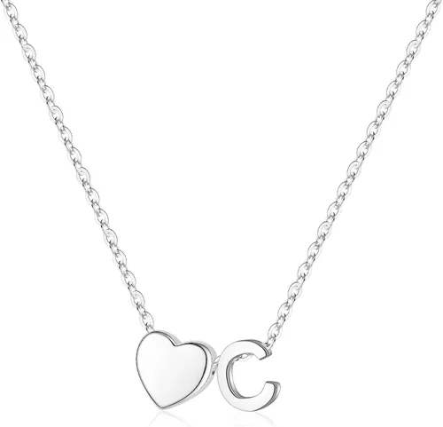 Miniatura 27 de Turandoss Mothers Day Gifts for Mom Wife - Dainty 18K Gold Plated Heart Initial A-Z Pendant Necklace Trendy Jewelry Heart Necklaces Birthday Mothers