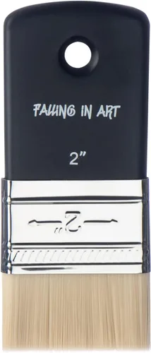 Falling in Art Pincel plano de paleta para pintura al óleo y acrílicas, 2 pulgadas
