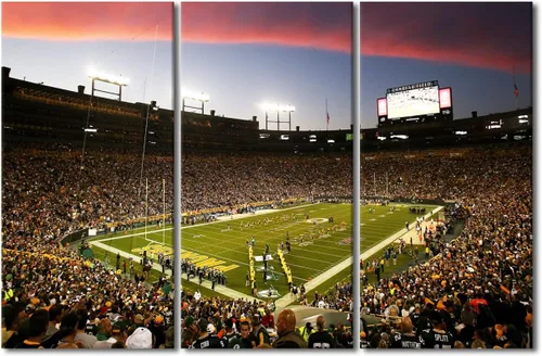 Miniatura 66 de 3 piezas de arte de pared deportivo del equipo de fútbol de los Vikings de Estados Unidos, pinturas de estadios deportivos Minnesota, Estados