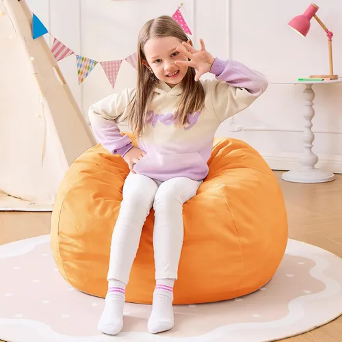 Miniatura 24 de Sillón tipo puf ILPEOD para adultos - Silla tipo puf de espuma viscoelástica - Sofá para niños/adolescentes con funda de microfibra suave - Sofá
