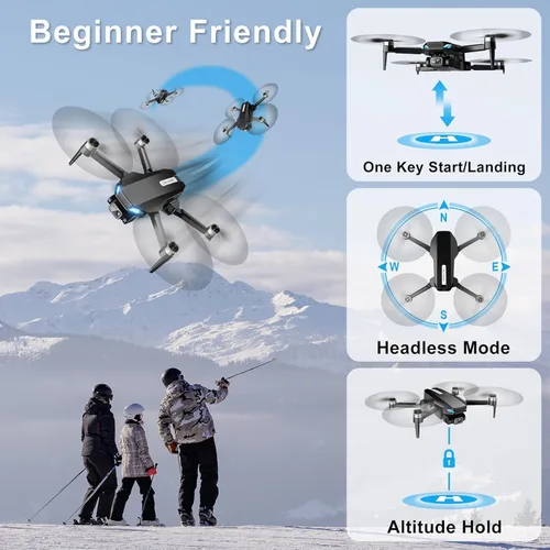 Miniatura 4 de Drone with Camera, 2K HD FPV Drones for Adults, 36 mins Battery Life with 2 Batteries, Gravity Control, One Key Take Off/Land, Waypoint Fly