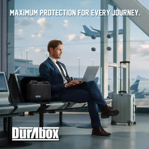 Miniatura 6 de Durabox Estuche Resistente a Todas Las Condiciones Climáticas 10 x 9 x 5” - Estuche de Viaje con Carcasa Rígida Aprobada por la TSA con Espuma
