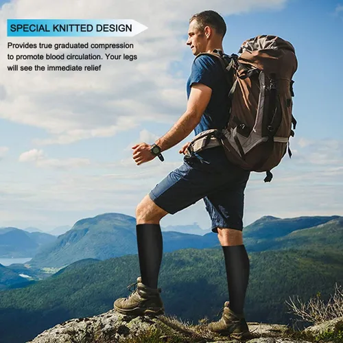 Miniatura 37 de Sooverki - Calcetines de compresión de cobre para circulación, para mujeres y hombres, 6 pares, para correr, atletismo, medicina, enfermería, viajes