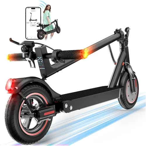 Miniatura 11 de Patinetes eléctricos – Scooter eléctrico para adultos, motor de 500 W, velocidad máxima de 18 MPH, neumáticos de 8.5 pulgadas, 21 millas, scooter