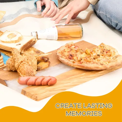 Miniatura 7 de Tabla de queso de lujo de madera de olivo italiana con resina, tabla de embutidos, tabla de cortar y cortar para carne, verduras y frutas, tabla