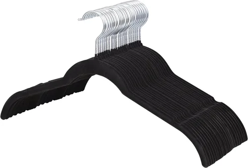 ManGotree Perchas de terciopelo para mujer, perchas de 16.5 pulgadas con ranura para el hombro, perchas antideslizantes para ropa de vestir para