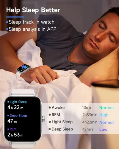 Miniatura 4 de TOOBUR Reloj inteligente para mujer con Alexa integrado, 1.8 pulgadas, IP68, rastreador de actividad física con ritmo cardíaco, monitor de sueño