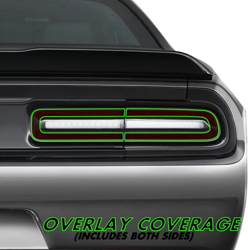 Miniatura 2 de SlickMod Tinte de humo de vinilo precortado para la luz trasera Dodge Challenger 2015-2022 (1. luz trasera, 20% humo oscuro)
