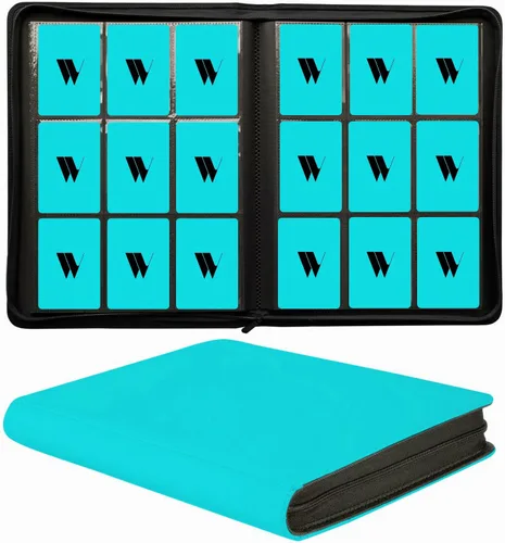 Miniatura 23 de Carpeta para tarjetas de 16 bolsillos, más de 1000 carpetas de tarjetas coleccionables con cremallera de alta calidad, álbum de bolsillo de doble