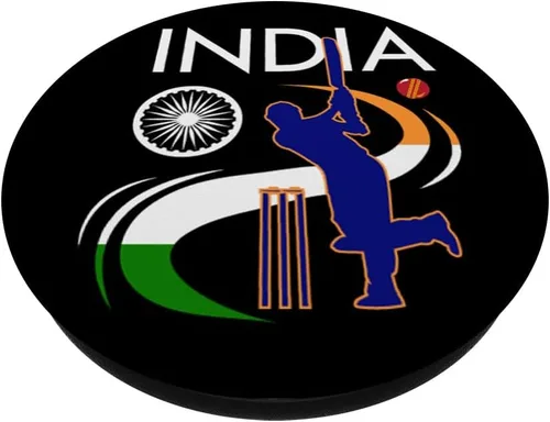 Miniatura 2 de India - Pincel de cricket con bandera india para teléfonos y tabletas