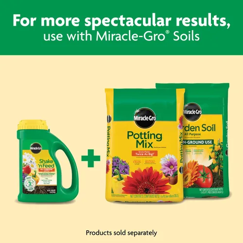 Miniatura 11 de Miracle-Gro Shake 'N Feed - alimento vegetal multiusos, para plantas en tierra y macetas, nutrición por hasta 3 meses, 4.5 lbs.