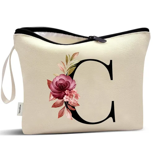 Miniatura 34 de Vavabox A-Z Bolsa de Maquillaje Personalizada, Regalos de Cumpleaños para Mujeres y Mamá, Regalos para la Mejor Amiga, Bolsa de Cosméticos