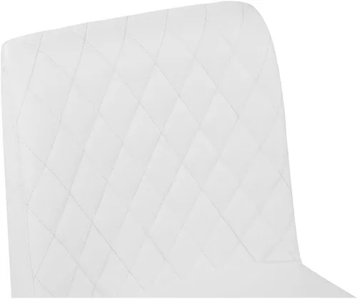 Miniatura 8 de Meridian Furniture Bryce Collection Modern - Silla de comedor tapizada de piel sintética contemporánea con patas de metal negro mate, juego de 2