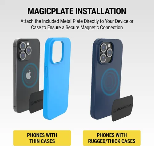 Miniatura 10 de Scosche Soporte de Teléfono para Portavasos de Automóvil, Soporte Magnético para Teléfono Celular con Cuello Ajustable y Rotación de 360°, Soporte