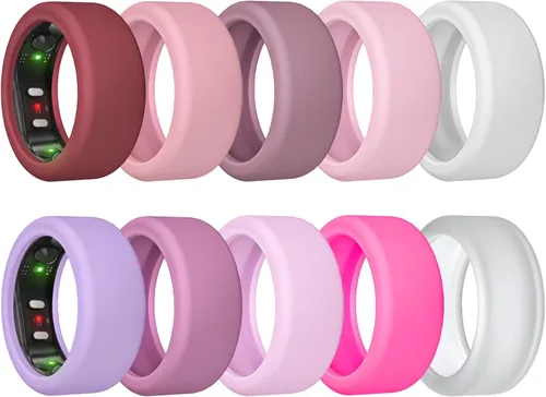 Miniatura 11 de Paquete de 10 fundas de anillo para RingConn Gen 3/Gen 2/Gen 1, protector de anillo de silicona elástica para RingConn Gen 2, accesorios
