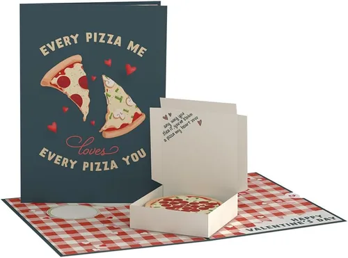 Miniatura 2 de Lovepop Tarjeta del día de San Valentín para ella, él – Tarjetas de felicitación románticas 3D – You've Stolen a Pizza my Heart – 5 x 7 pulgadas