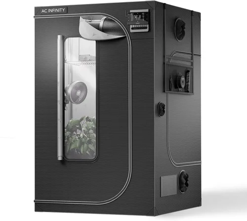 AC Infinity CLOUDLAB 866, Tienda de cultivo avanzada de 5 x 5, postes más gruesos de 1 pulgada, lona Mylar 2000D, alta reflectividad probada en