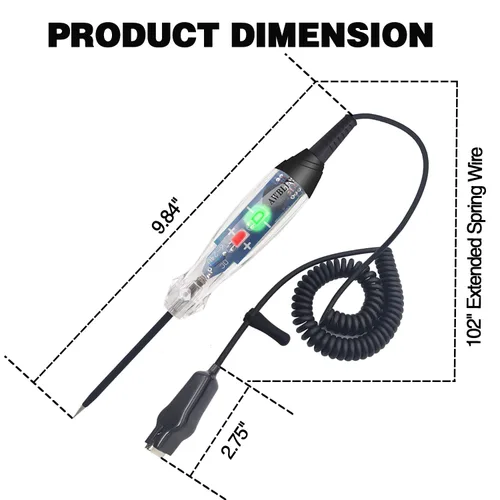 Miniatura 6 de AWBLIN Luz de prueba con zumbador automotriz, foco LED de doble color DC 6-24V, probador de circuito automotriz, herramienta de prueba de luz