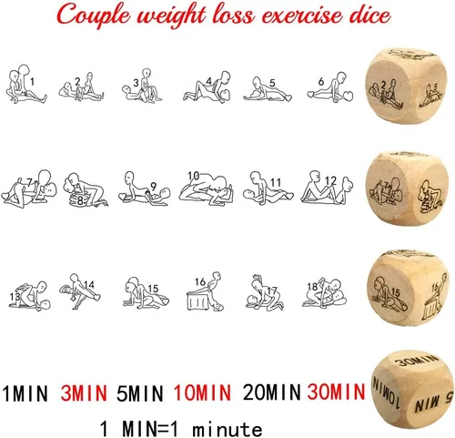 Miniatura 4 de 4 dados divertidos para hablar y hacer yoga, para parejas, para adultos, traviesos, para fitness, para amantes de la fiesta, mejora el amor