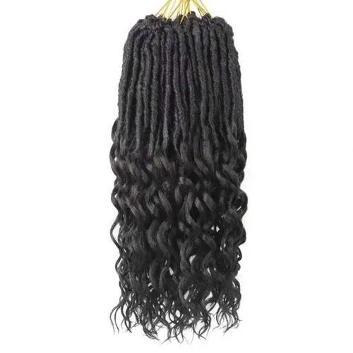 Miniatura 78 de Cabello de ganchillo para mujeres negras Goddess Locs de 14 pulgadas 8 paquetes 613 Locs falsos suaves preenganchados trenzas de ganchillo cabello