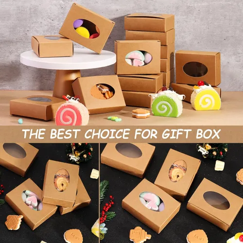 Miniatura 7 de Spakon 30 cajas de jabón para jabones caseros de 3.8 x 2.8 x 1.2 pulgadas, cajas de jabón rectangulares con ventana, pequeña caja de regalo