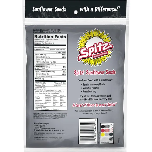 Miniatura 2 de Spitz Semillas de girasol, barbacoa ahumada, bolsa de 6 onzas