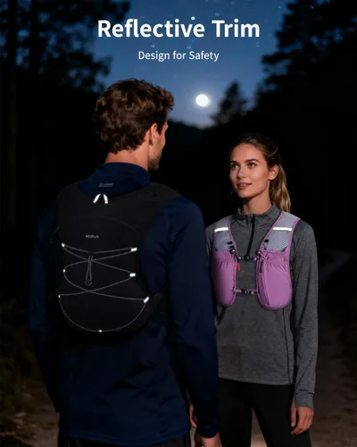 Miniatura 6 de ECOHUB Mochila de hidratación para correr, mochila ligera de hidratación para senderismo, ciclismo, maratón, mochila para mujeres y hombres
