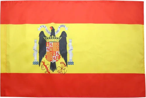Bandera de España bajo Franco 1938-1945 3' x 5' para un poste - Banderas franquistas españolas 35.4 x 59.1 in - Banner 3x5 ft con agujero - AZ FLAG