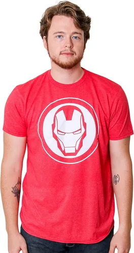 Miniatura 5 de Marvel Avengers Iron Man Mask Logo Endgame camiseta para hombre