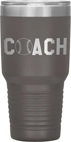 Miniatura 13 de Vaso de entrenador de béisbol, regalo de entrenador de béisbol, 30 onzas, con aislamiento, grabado de acero inoxidable, color negro