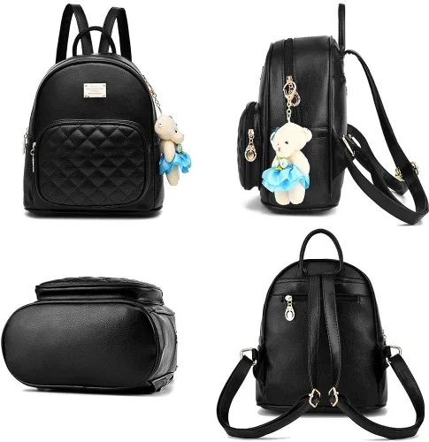 Miniatura 2 de Mochila de cuero pequeña para mujer mochila de viaje casual para niñas S