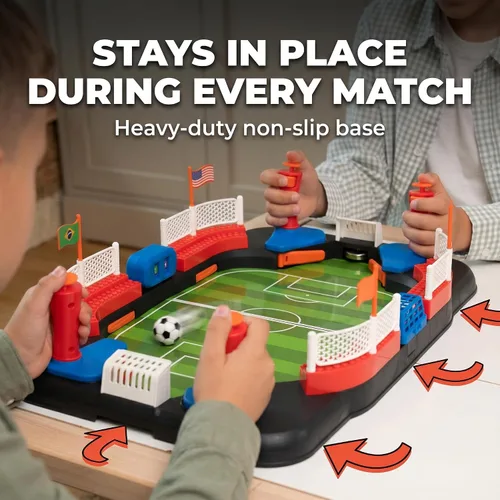 Miniatura 5 de Juguete de fútbol para niños - Juego de futbolín de mesa para niños de 3, 4, 5, 6, 7, 8-12 años - Regalo interactivo de fútbol - Mini juego de mesa