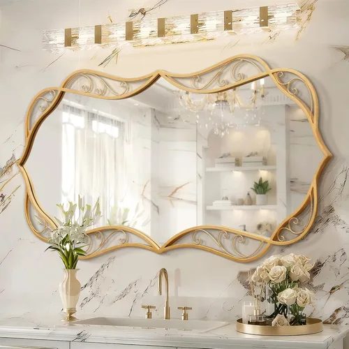 Miniatura 15 de Besdomus Espejo de baño negro moderno: espejos de baño grandes de 24 x 36 pulgadas para colgar sobre el fregadero, colgante vertical u horizontal