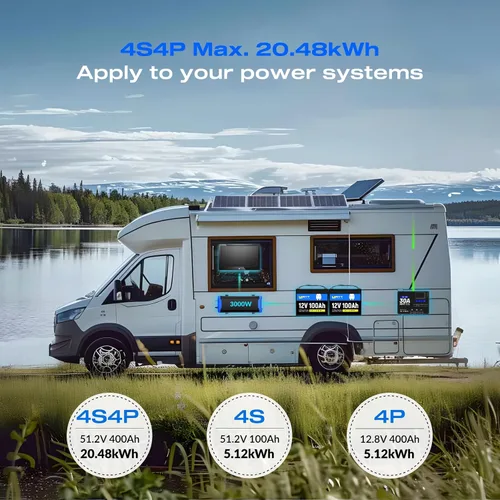Miniatura 7 de WattCycle Paquete de 2 baterías de litio LiFePO4 de 12 V 100 Ah, BMS integrado de 100 A, grupo BCI 24, 15000 ciclos, protección a baja temperatura