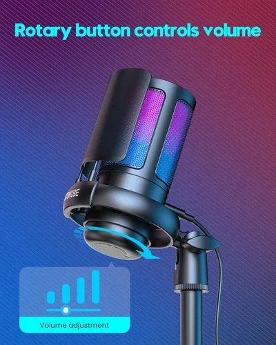 Miniatura 8 de Micrófono para juegos para PC: micrófono USB para Podcasts, Videos y Streaming - Micrófono condensador con silencio rápido y Filtro Pop - Micrófono