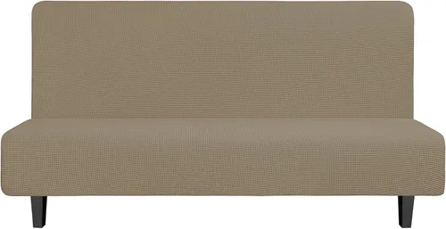 Miniatura 8 de Easy-Going - Funda elástica para futón, cubierta para sofá cama sin brazos, protector de muebles sin reposabrazos con parte inferior elástica