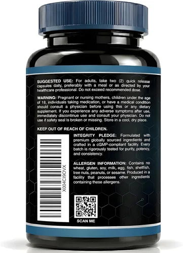 Miniatura 3 de WELLNESS LABSRX Suplemento de resveratrol de 1000 mg, 120 cápsulas (suministro de 60 días), trans-resveratrol de alta pureza ultra fuerte para un